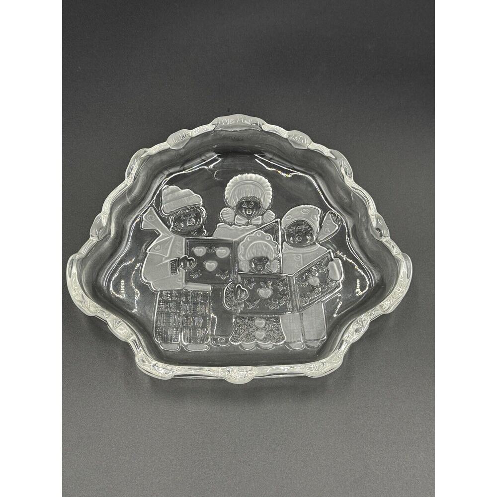 Mikasa Crystal Celebrations Carolers Collection Sweet Sweets Candy Dish No Box